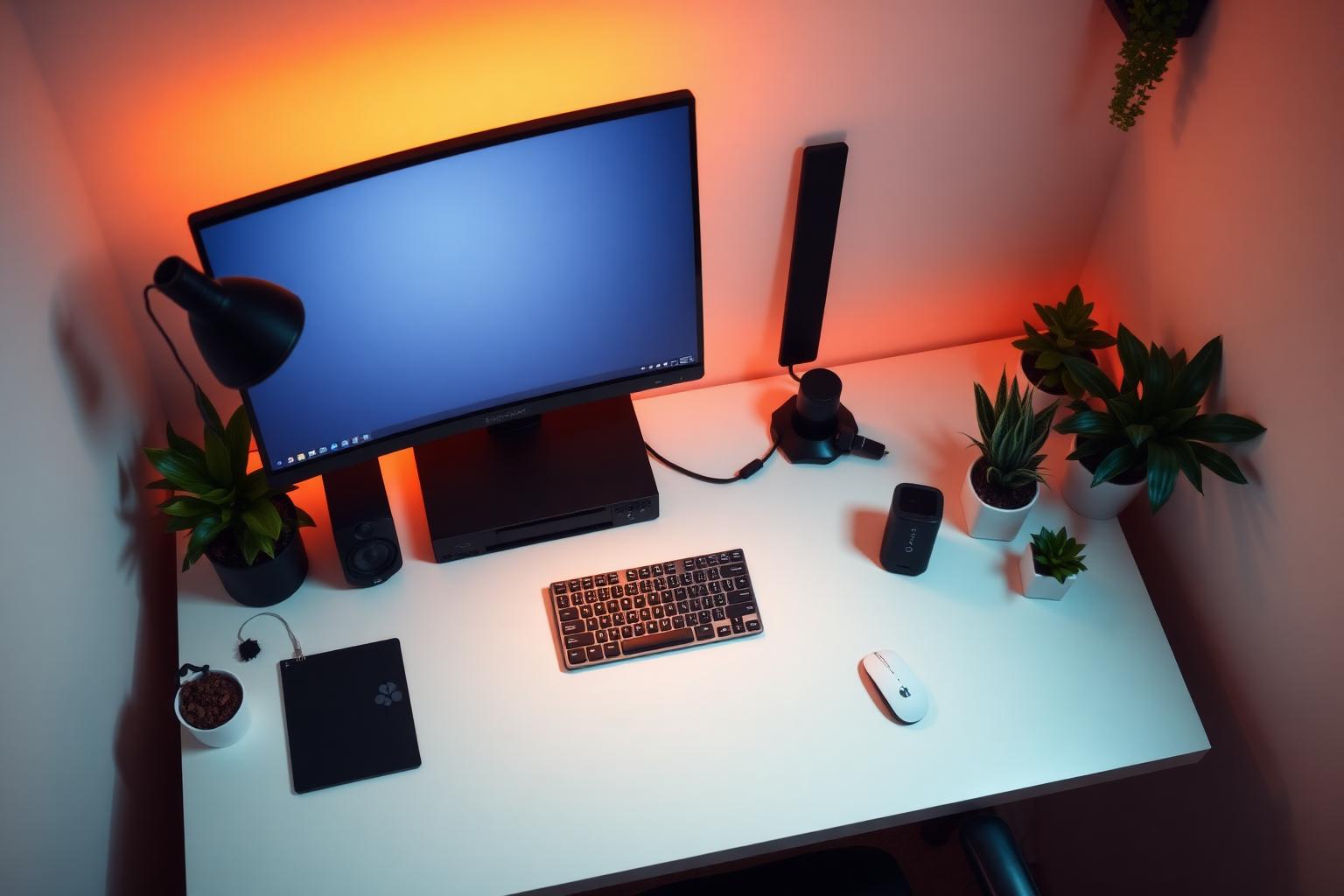 Setup de teletrabajo moderno